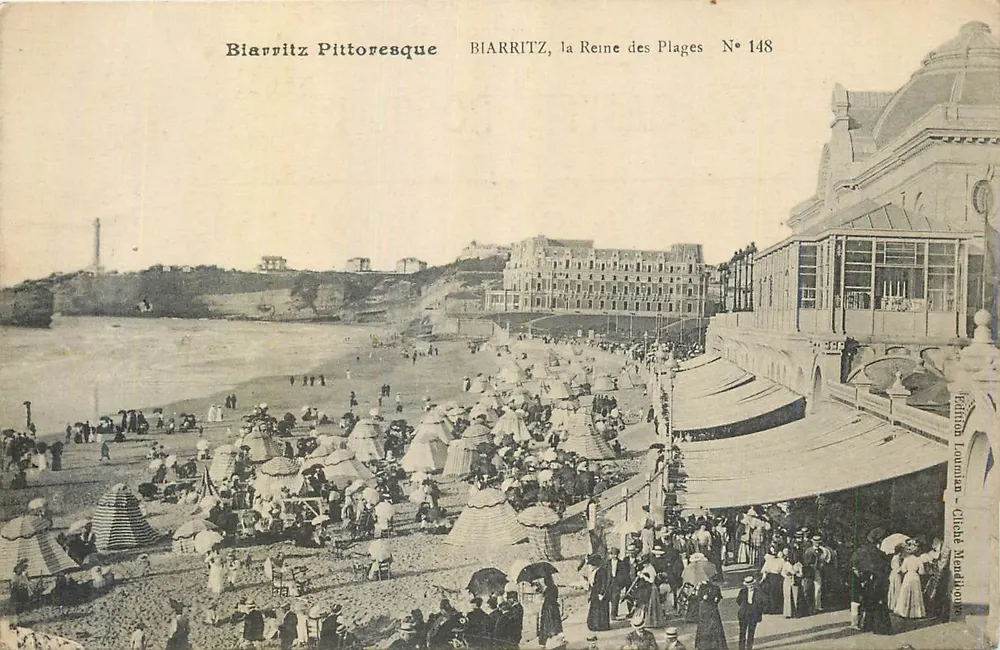 Biarritz Pittoresque — BIARRITZ, die Königin der Strände — N° 148 — Loumman Edition - Merlhon Cliché - Vorderseite