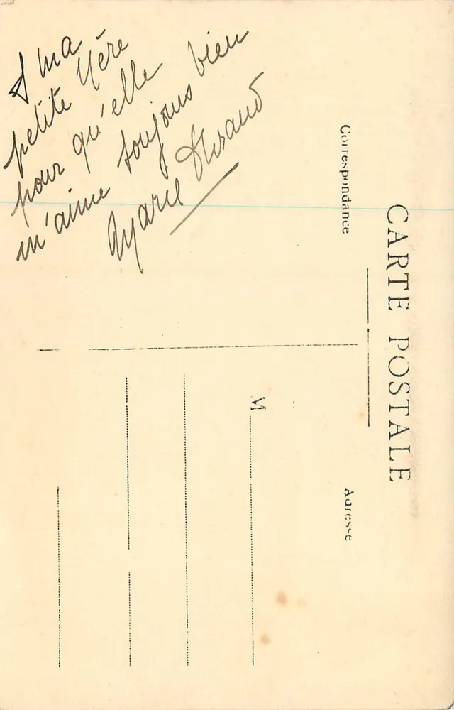 Portrait de femme — signature 'Lund' — éditeur inconnu - Verso