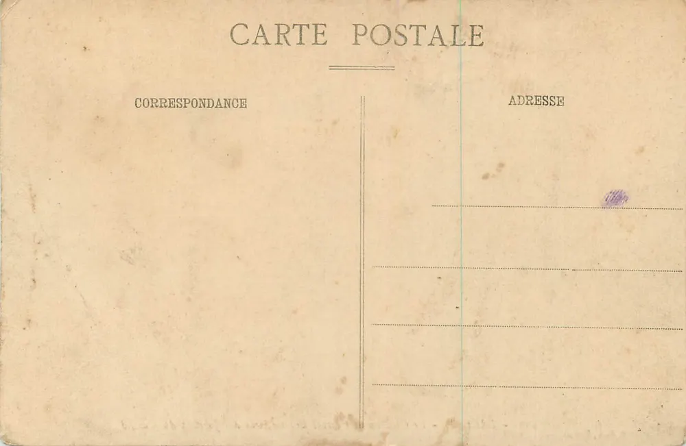 Dieppe — Le Château et l'Hôtel Regina, vus des Jardins du Casino — A. Bettembos, édit, Dieppe, n°402 - Verso