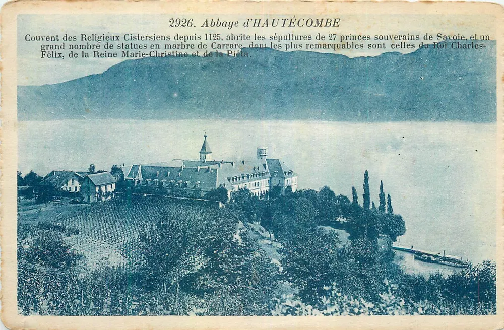Abadia de Hautécombe — Convento dos Religiosos Cistercienses desde 1125 — F. de Migieu, Edit. Chambéry - Frente
