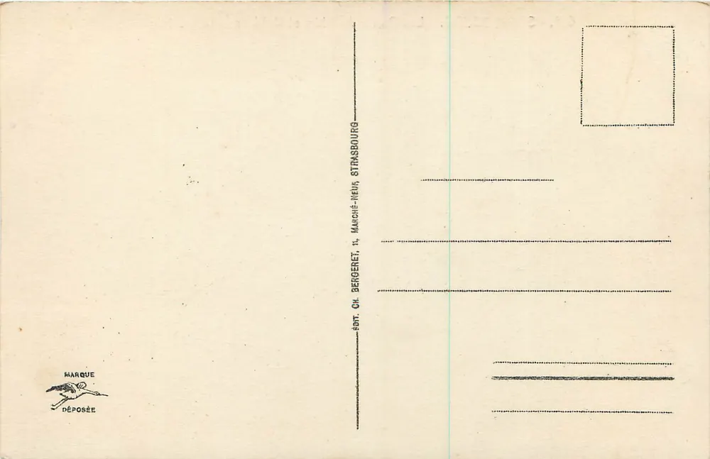 Strasbourg - Les Ponts du Rhin et Kehl dans le lointain — éditeur Bergeret, n° 651 - Verso