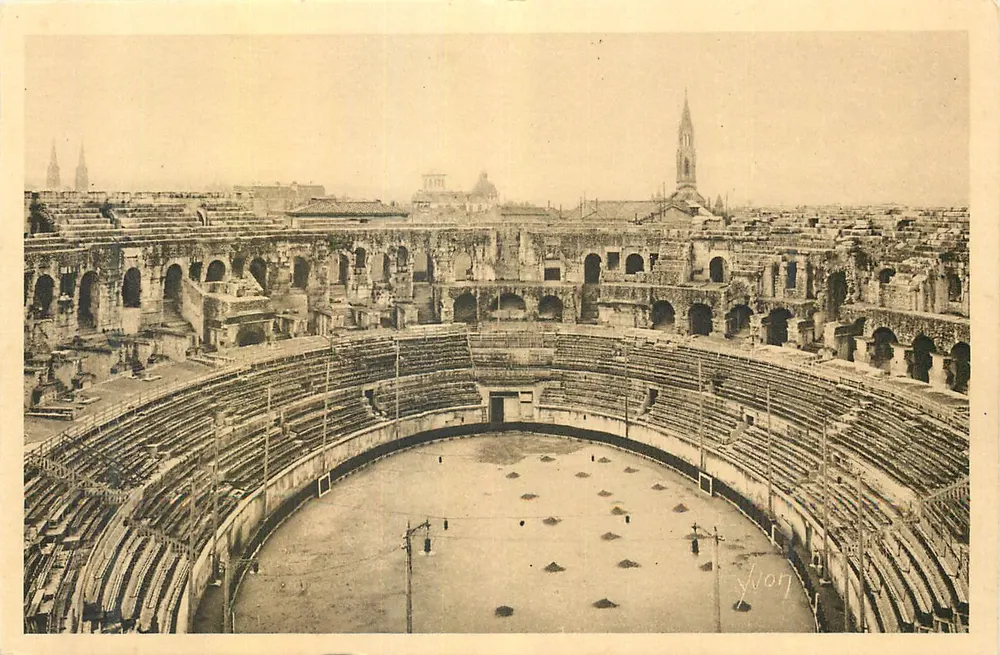 Nîmes — Innenansicht der Arenen — Éditions d'Art Yvon - Vorderseite