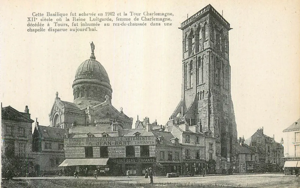 Basílica e Torre de Carlomagno — Tours — editor A. Papeghin - Frente