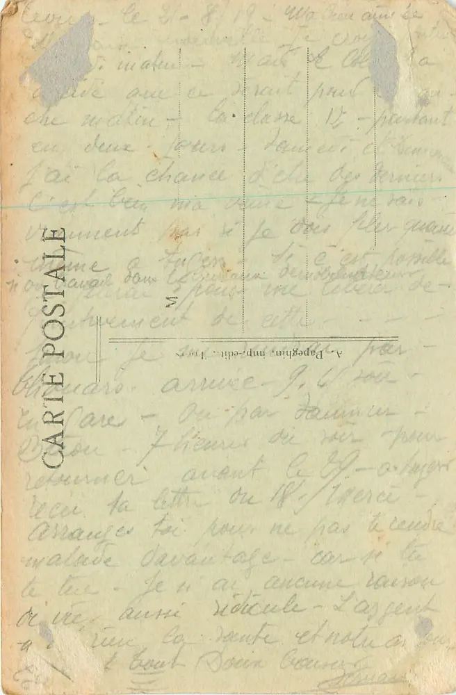 Tours (I.-et-L.) — Avenida Grammont — A.P. - Verso