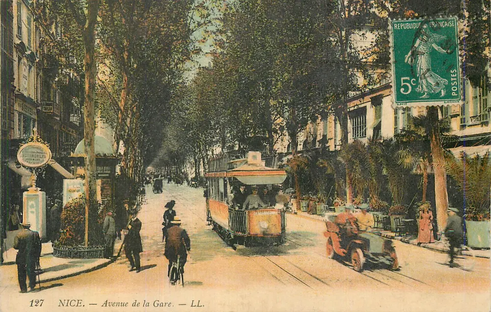 NICE — Avenue de la Gare — LL. — Wydawca LL, nr 127 - Awers