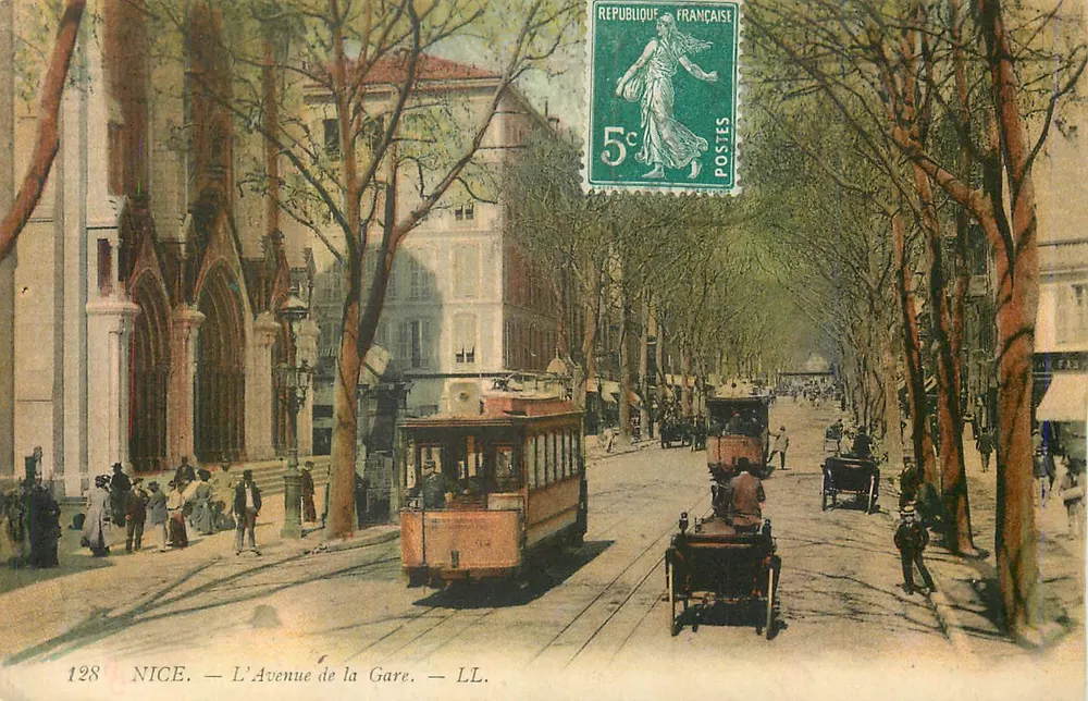 NICE — L'Avenue de la Gare — LL. — N° 128 - Voorkant