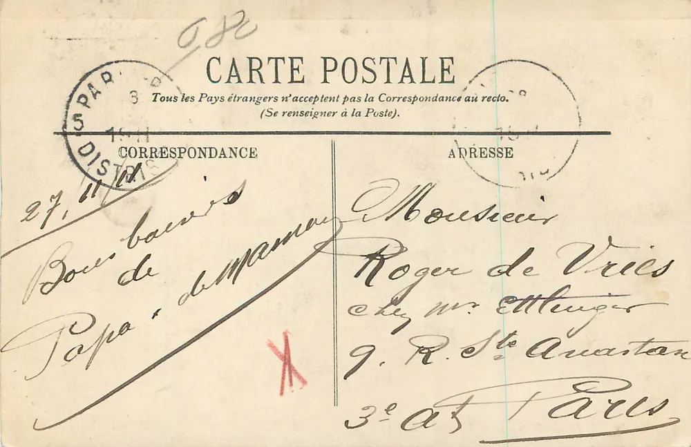 NICE — L'Avenue de la Gare — LL. — N° 128 - Achterkant