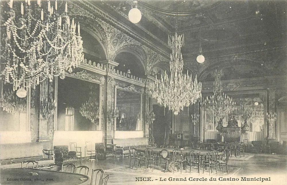 Nizza - Il Grande Cerchio del Casinò Municipale — Edizione Gilettà, fotografia, Nizza - Recto