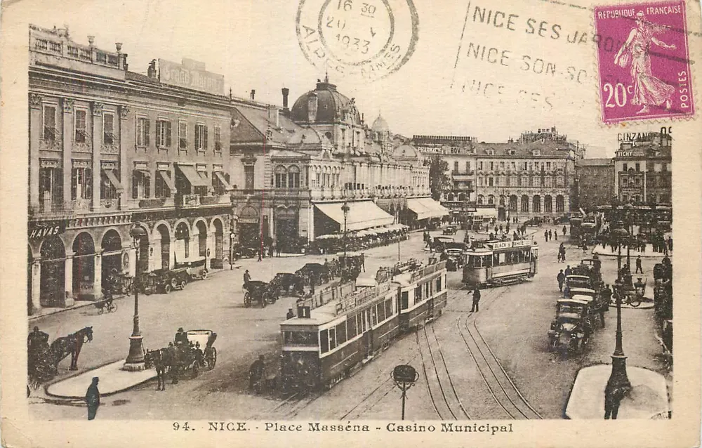 Nice - Place Masséna - Casino Municipal — J. Gilletta, Nice, n°94 - Recto