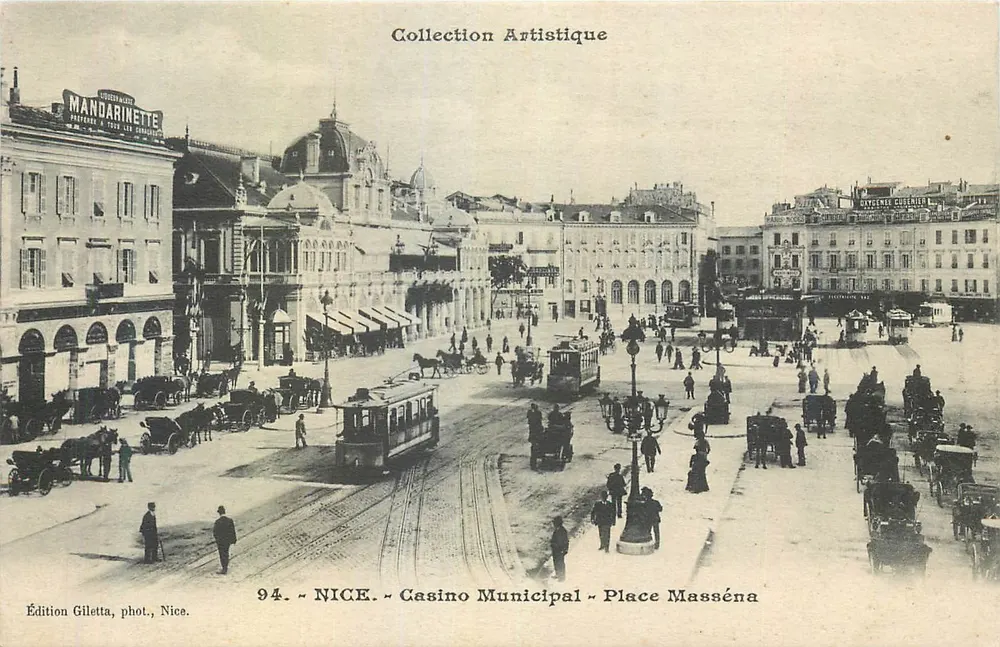 Nice - Casino Municipal - Place Masséna — Coleção Artística, n°94, Edição Giletta, fot., Nice - Frente