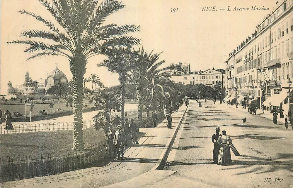 NICE — Avenida Masséna — ND Phot, n° 391 - Frente