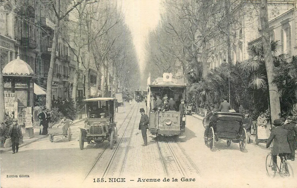 NICE — Avenue de la Gare — Uitgave Gilletta, n° 155 - Voorkant