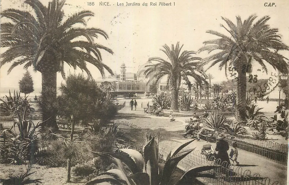 Nice - Os Jardins do Rei Albert 1 — CAP, n° 186 - Frente