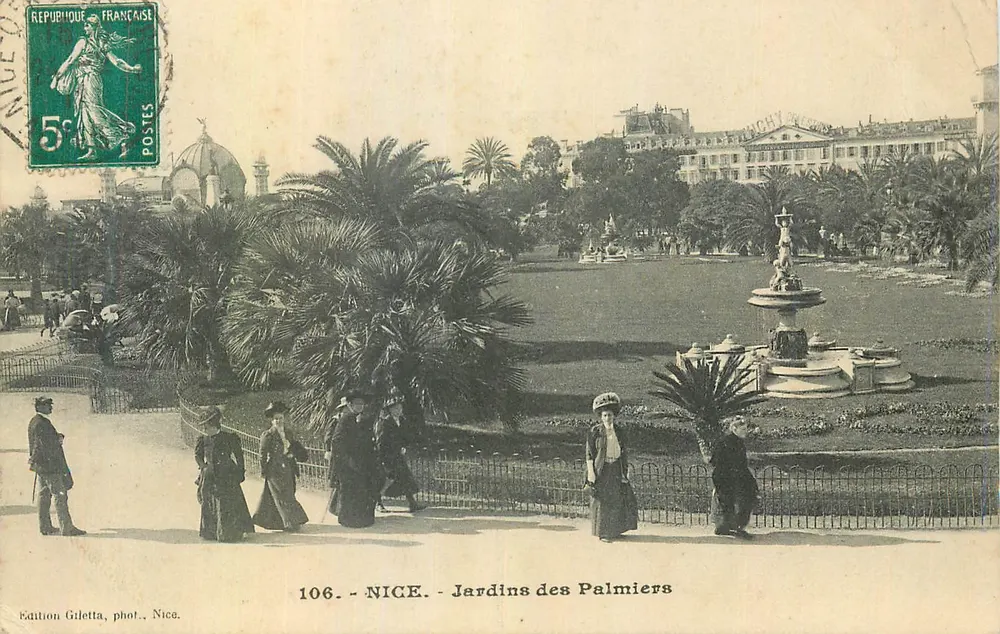 Nice — Jardins dos Palmier — Edição Giletta, fot. Nice, n° 106 - Frente
