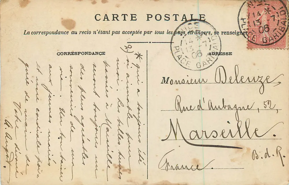 Nice — Jardim Público — Editor anônimo, n° 539 - Verso