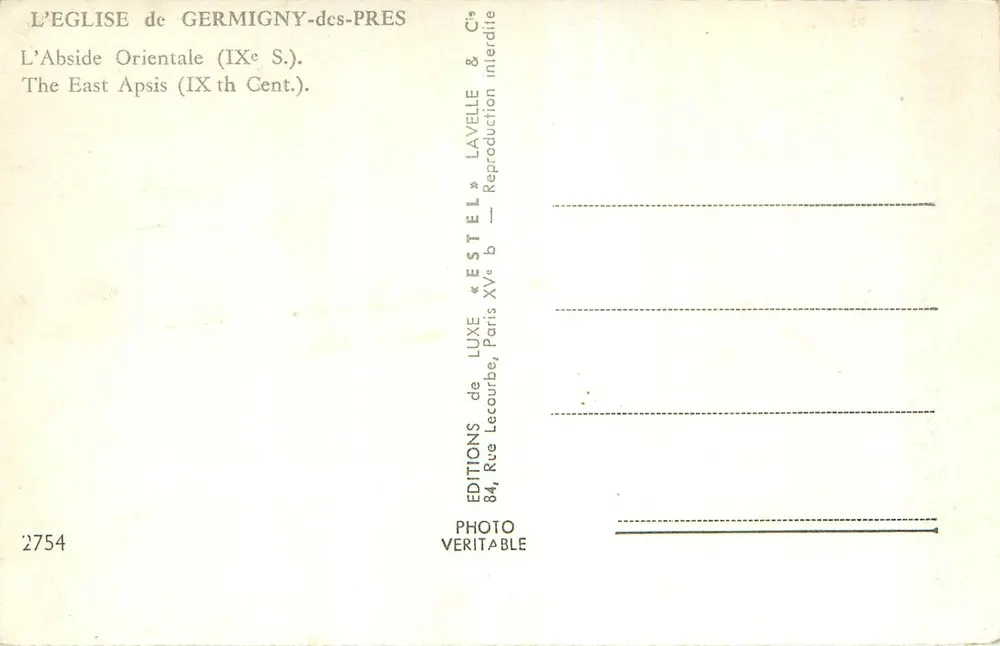 A Igreja de Germigny-des-Prés — A Abside Oriental (século IX) — Edições de LUXE « ESTEL » - Frente