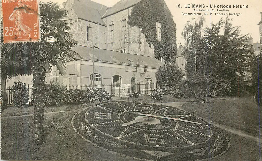 Le Mans - A Relógio Florido — Arquiteto M. Loullier, Construtor M. P. Touchet relógio - Frente
