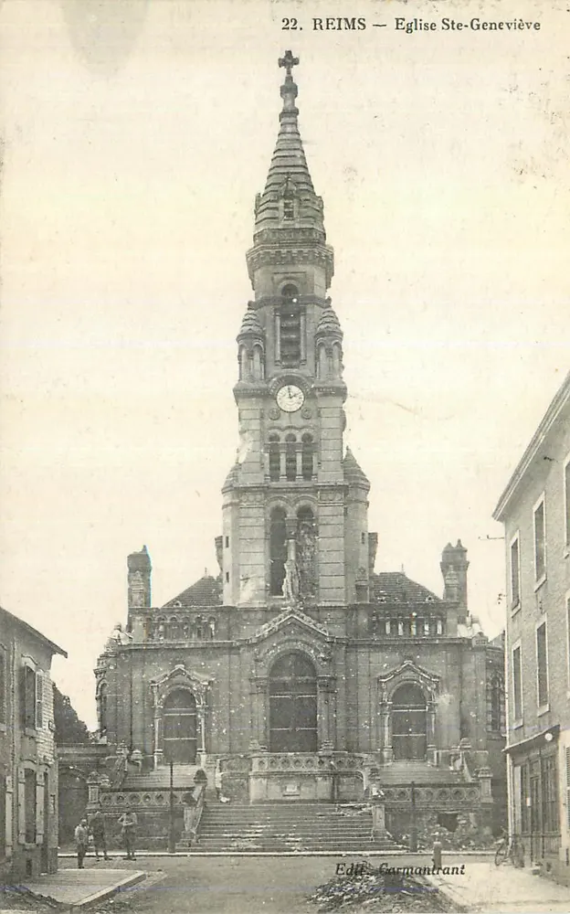 Reims — Igreja de Santa Geneviève — Editor Carmantrant, n°22 - Frente