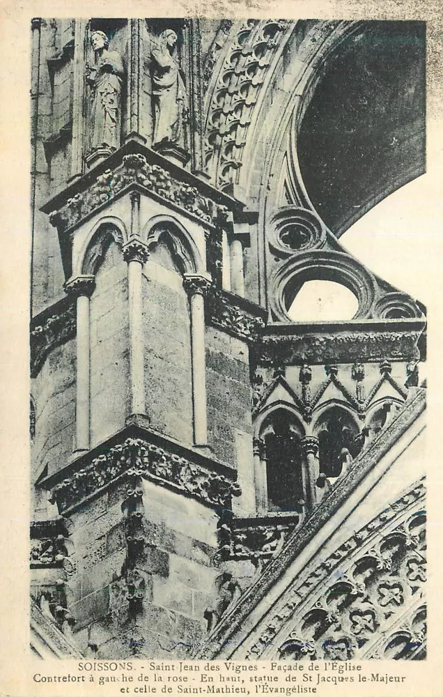 Soissons - Saint Jean des Vignes - Facha da Igreja - Frente