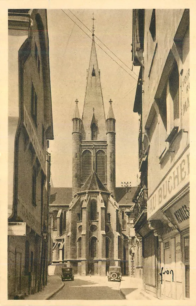 Abside da Notre-Dame e rua Babeuf — Dijon (Côte-d'Or) — Éditions d'Art YVON - Frente