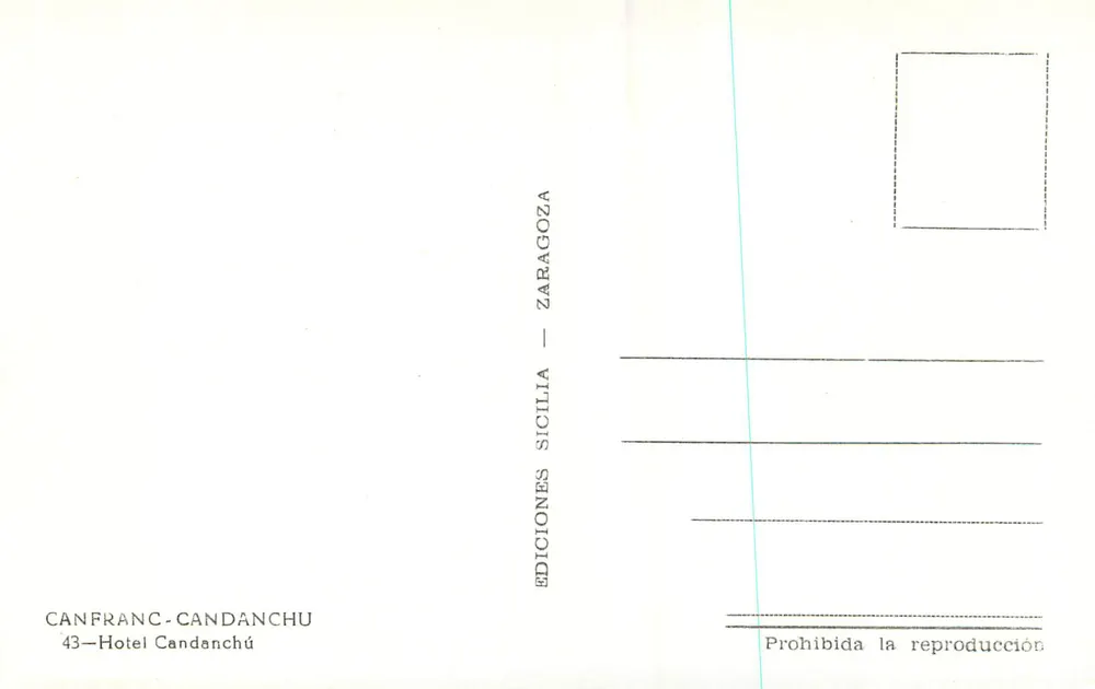 Canfranc - Hotel Candanchú — uitgever Uitgaven Sicilia Zaragoza - Achterkant