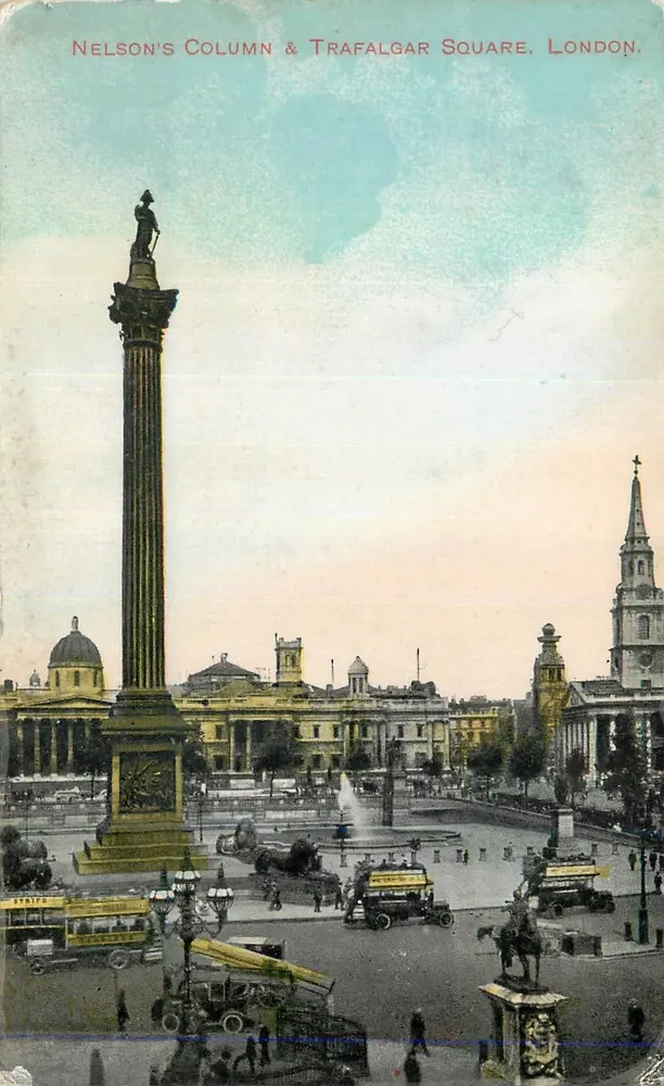 Coluna de Nelson & Praça de Trafalgar, Londres — Fabricação Britânica, série n° 2694 - Frente