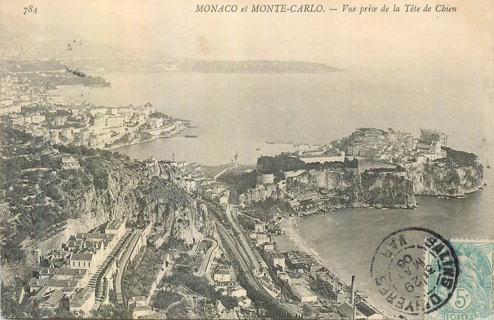 Monaco und Monte-Carlo — Blick von der Tête de Chien - Vorderseite