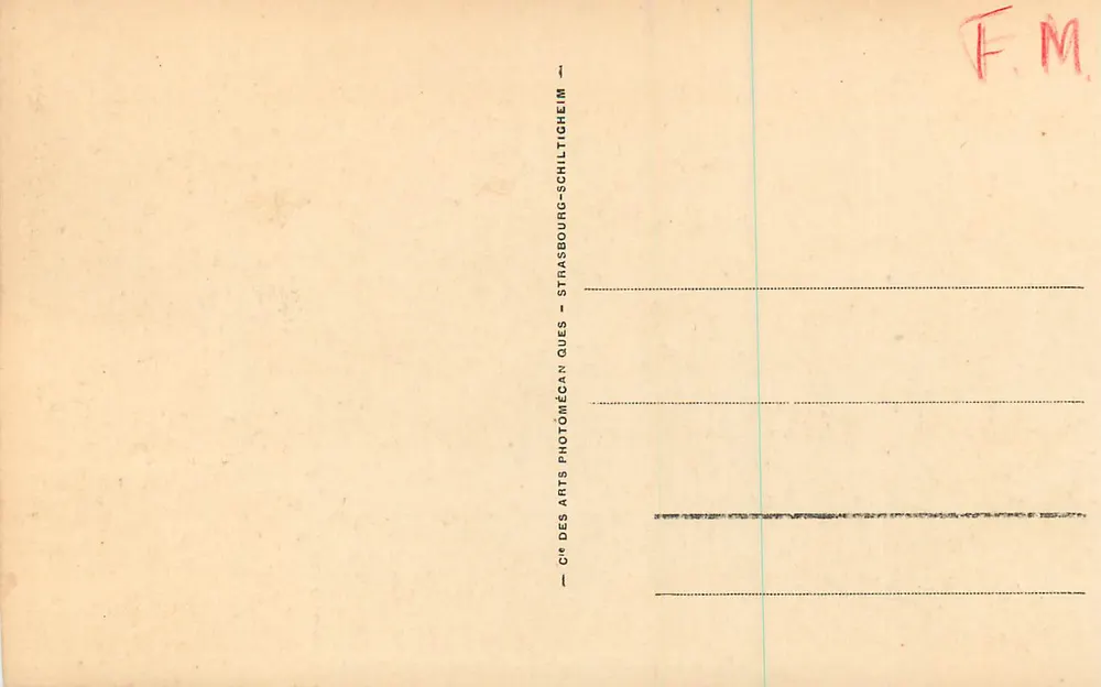 Dieppe - A Praia e o Casino — Bilhete postal antigo n°267, editora Cie des Arts Photomécaniques - Verso