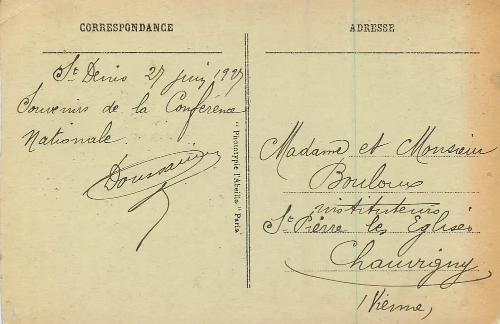 Saint-Denis - A Prefeitura — editor L'Abelle, n°30 - Verso