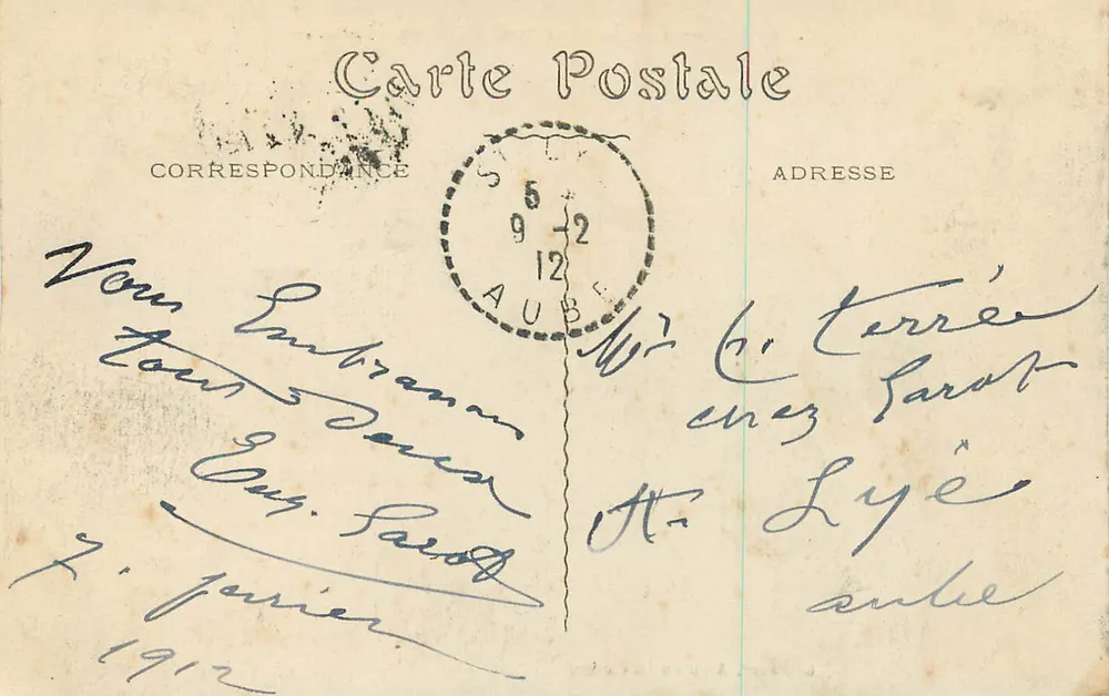 Nice — Les Jardins et l'Hôtel de France — L. Nodet, Arcades du Casino - Verso