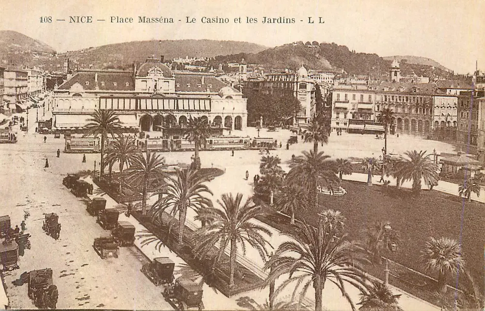 Nice — Place Masséna — Das Casino und die Gärten — L L - Vorderseite
