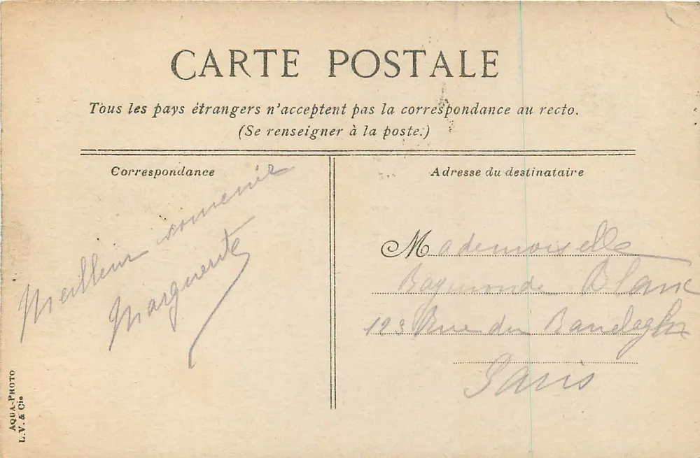 Nice - Promenade dos Ingleses — L.V.C. n°6 - Verso