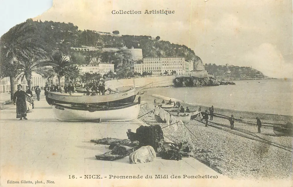 NICE - Promenade do Midi (les Ponchettes) — Coleção Artística — Edição Gileitta, fot. Nice, n°16 - Frente