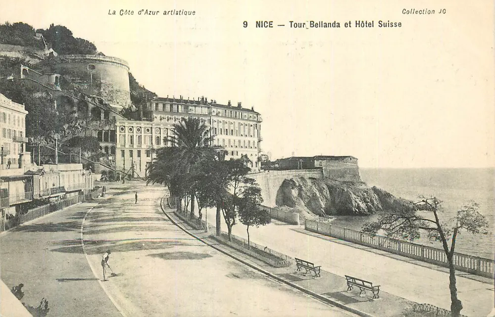 Nice — Torre Bellanda e Hotel Suisse — A Costa Azul artística - Frente