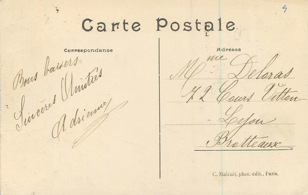 Nice — Tour Bellandré e Escalier Lesage — C. Malcuit, fot.-edit., Paris - Verso