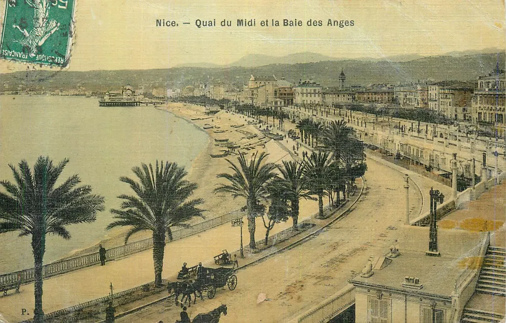 Nice — Quai du Midi und Bucht der Engel — Verlag P. (Serie nicht sichtbar) - Vorderseite