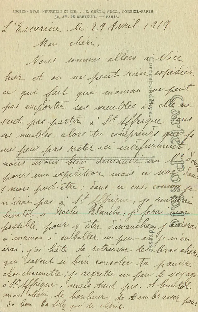 NICE — Vista geral, tirada do Mont Boron — N.D. Hoe, n° 10092 - Verso