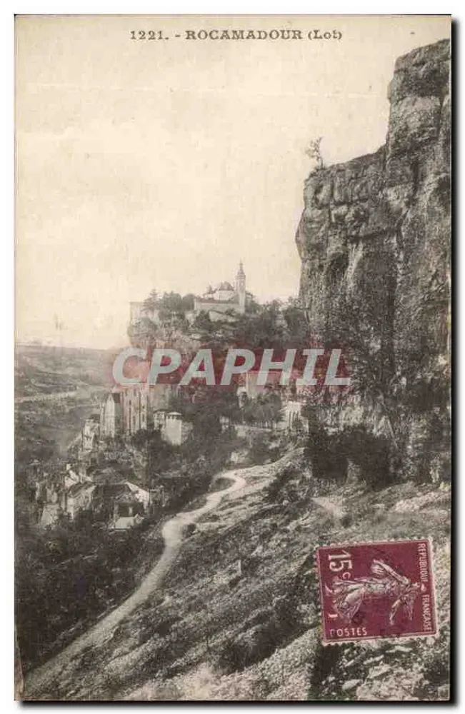 रोकामादूर (लॉट) — गांव का दृश्य जो खाड़ी पर बैठा है — लिब्रेरी वर्नेल के छापा, सेंट-सेर (लॉट) - आगे