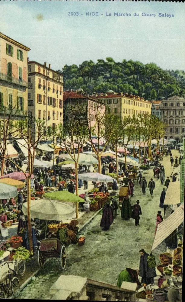 Nizza - Het Markt van Cours Saleya — Editie L. Cauvin, n° 2003 - Voorkant