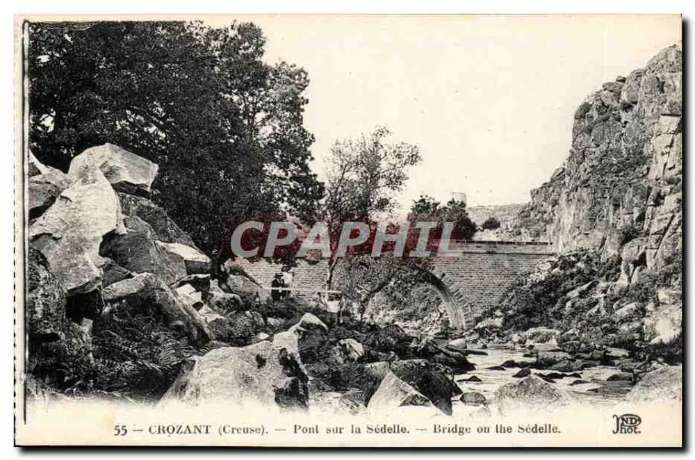 CROZANT (Creuse) — Pont sobre a Sédelle — JND Phot. - Frente