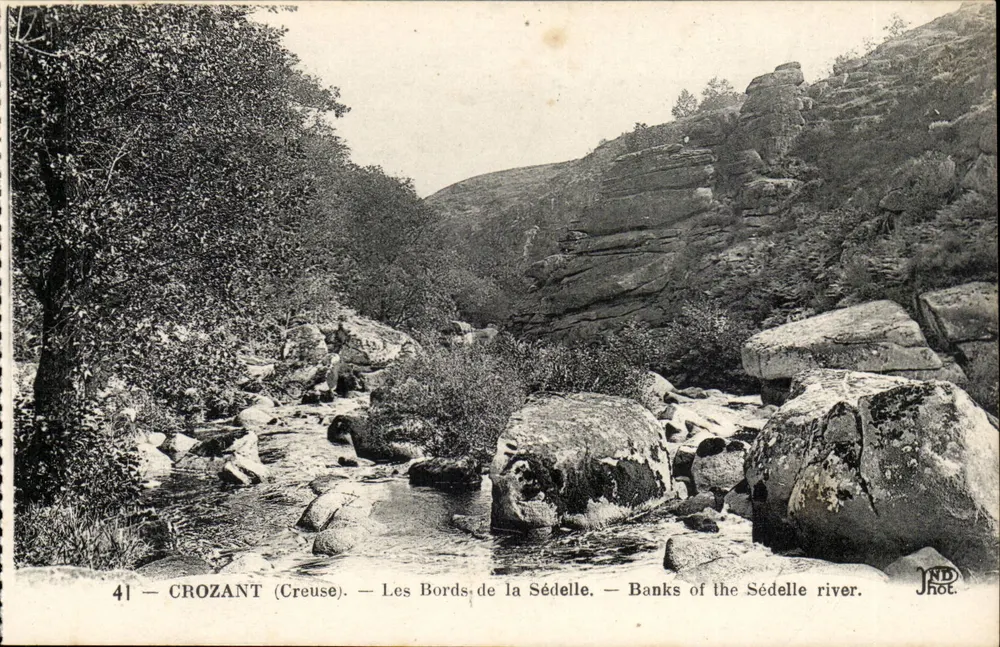CROZANT (Creuse) — As margens da Sédelle — JND Phot. - Frente