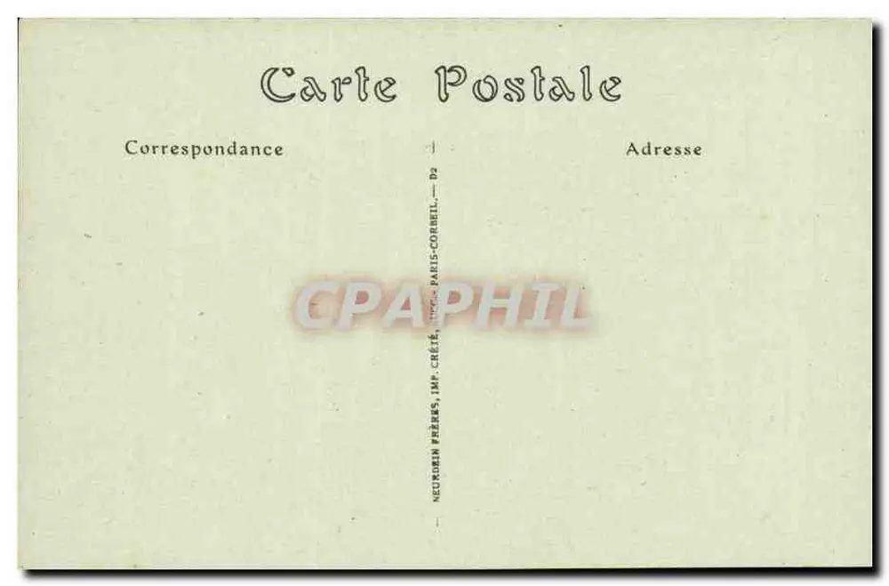 Crozant (Creuse) — A Vale no Ponte Charraud — Editor Neurdein Frères, Paris - Verso