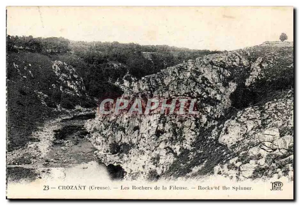 CROZANT (Creuse) — Os Rochos da Fileuse — ND Fot. - Frente