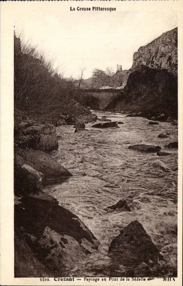 La Creuse Pittoresque — Paysage au Pont de la Sédelle — MHA, n°1184 - Recto