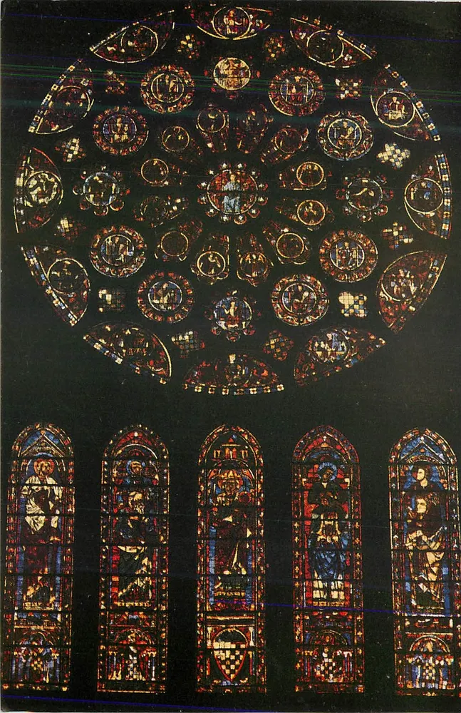 Catedral de Chartres — Rosa Sul (século XIII) — E. Houvet Editor - Frente