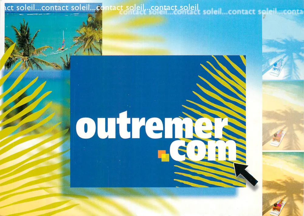 Praia tropical — propaganda para outremer.com — editor CART.COM - Frente