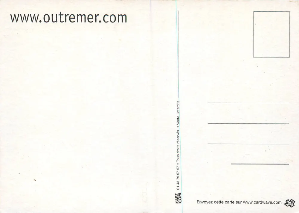 Praia tropical — propaganda para outremer.com — editor CART.COM - Verso