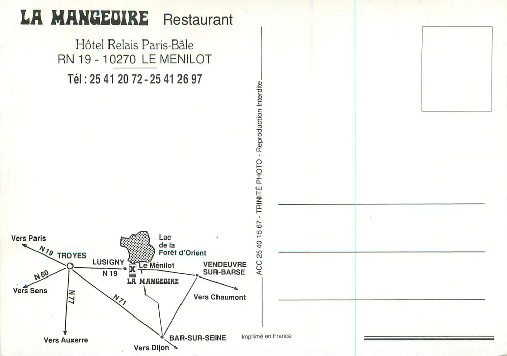 Mesa de carvalho — 10 metros e 1 tonelada — La Mangeoire, Le Ménilot - Verso