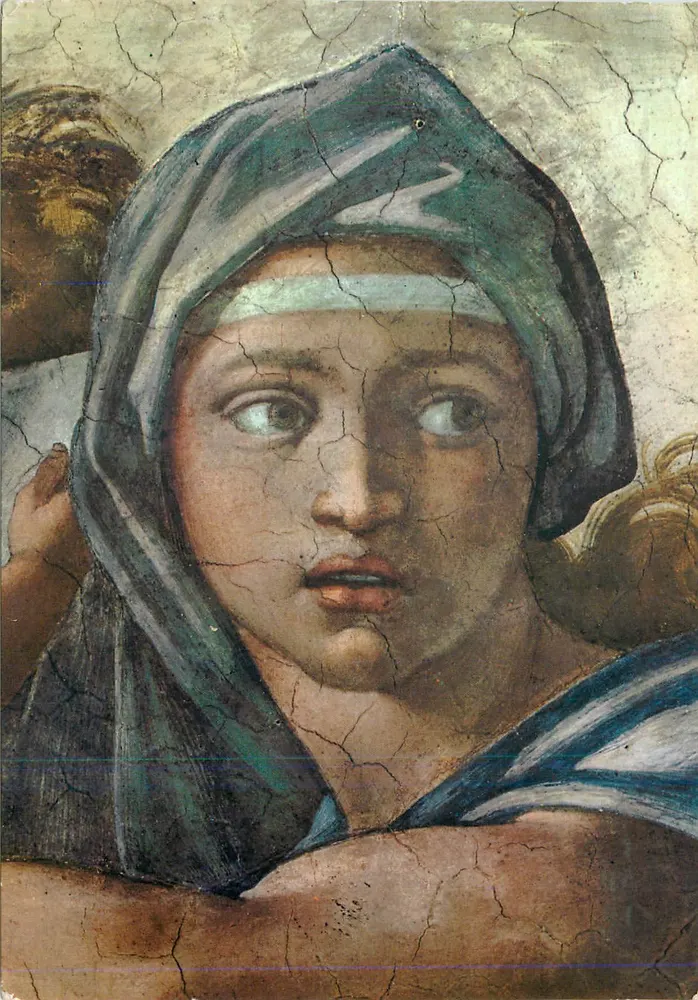 Cappella Sistina — La Sibylle Delphique — Michelangelo (1475-1564) — Éditions des Monuments, Musées et Galeries Pontifices - Recto
