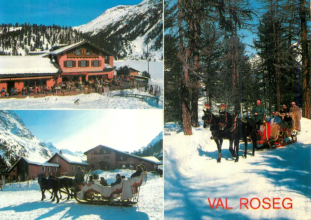 Val Roseg — Hotel-Restaurant Rosegtscher — éditeur Verlag Photoglob AG, Zürich - Recto